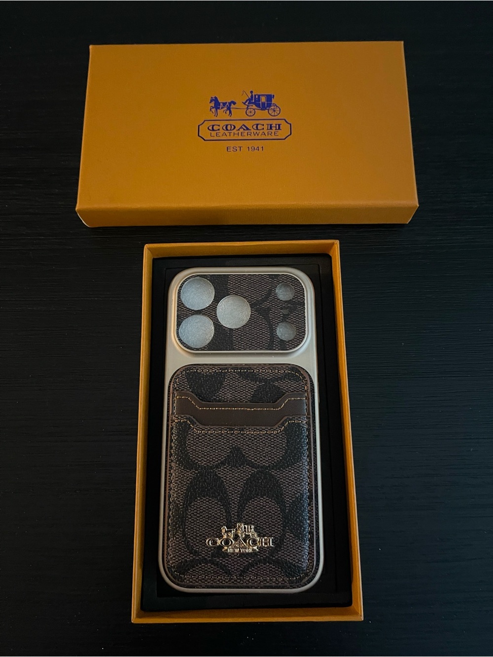 iPhone 17 pro Coach 2 slot Card Holder phone case